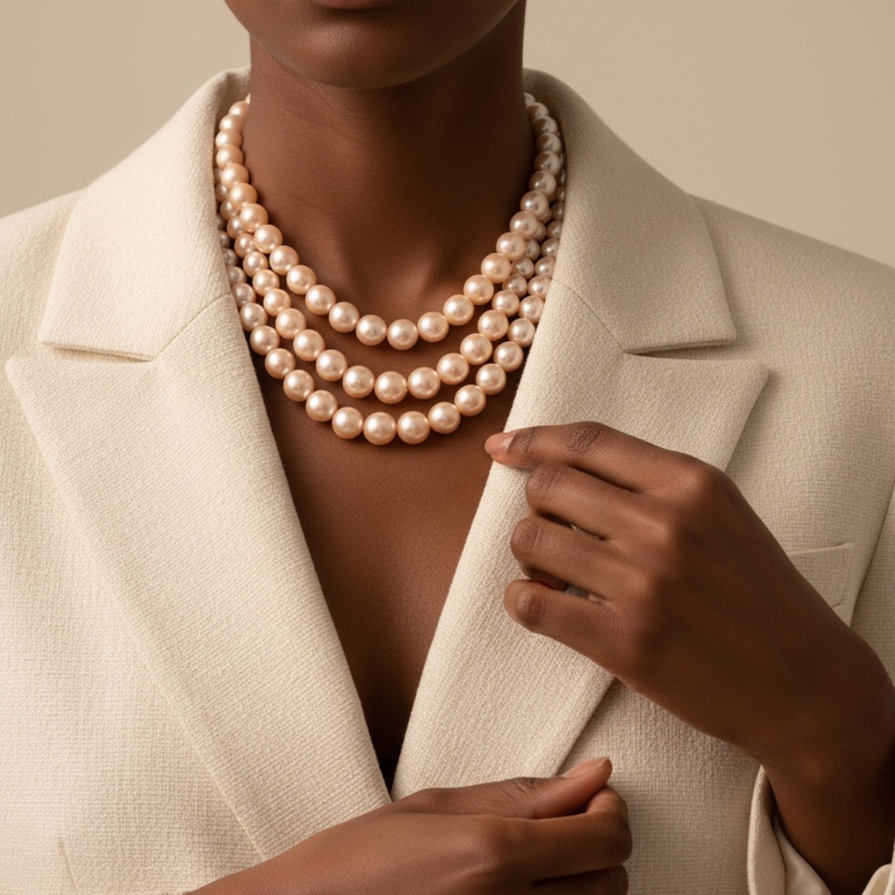 Vintage Elegant Faux Pearl Necklace